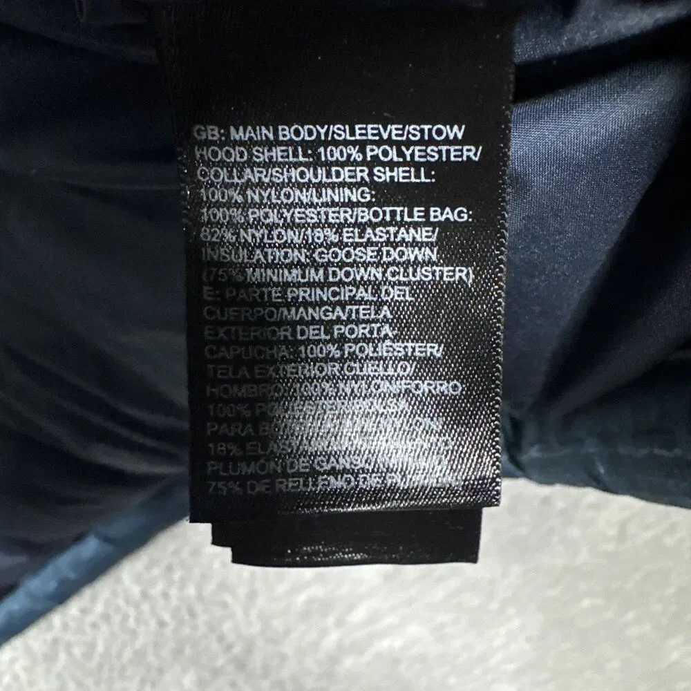North Face Men's Novelty Nuptse Jacket -  Down Lining Medium Denim Pattern